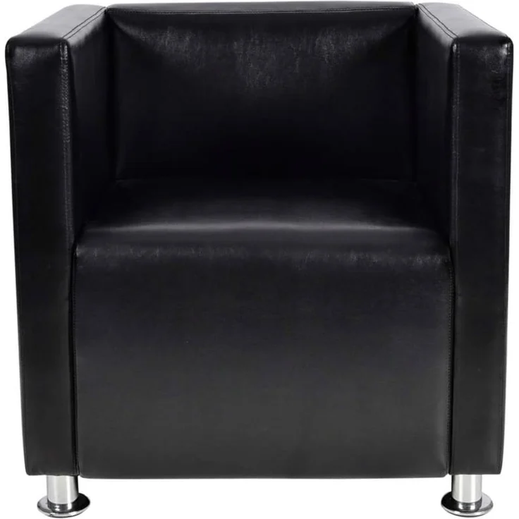 vidaXL Würfel-Sessel Schwarz Kunstleder 240068 – Bild 1