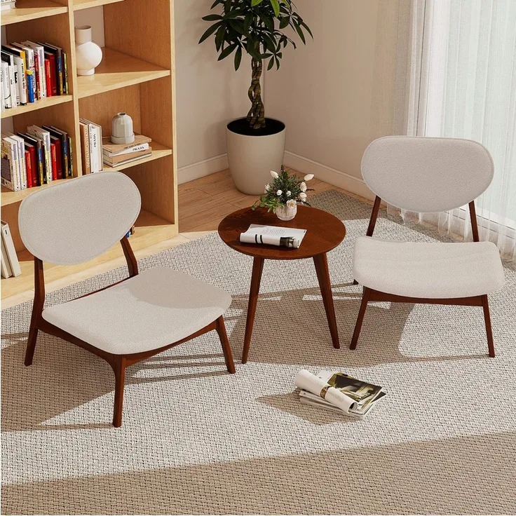 COSTWAY Relaxsessel (3-St), mit Beistelltisch, Loungesessel Set gepolstert