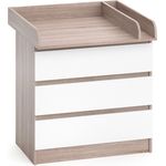 Wickelkommode Emma Sonoma/Weiß 80 x 87 cm Vicco