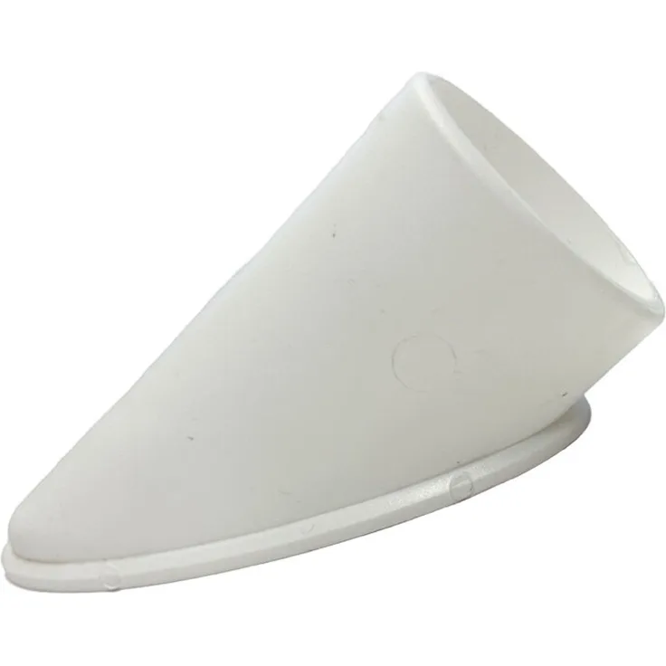 Tischfußkappe 38x25 oval weiss mit Höhenversteller
