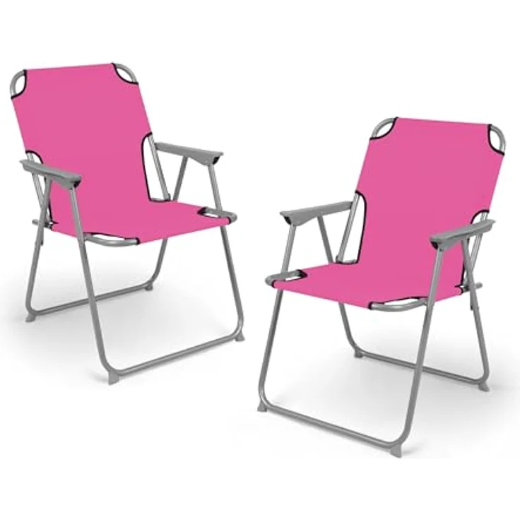 Spetebo Campingstuhl Camping Klappstuhl belastbar bis 120 kg - 2er Set (Anzahl, 1 St), zusammenklappbar – Bild 1