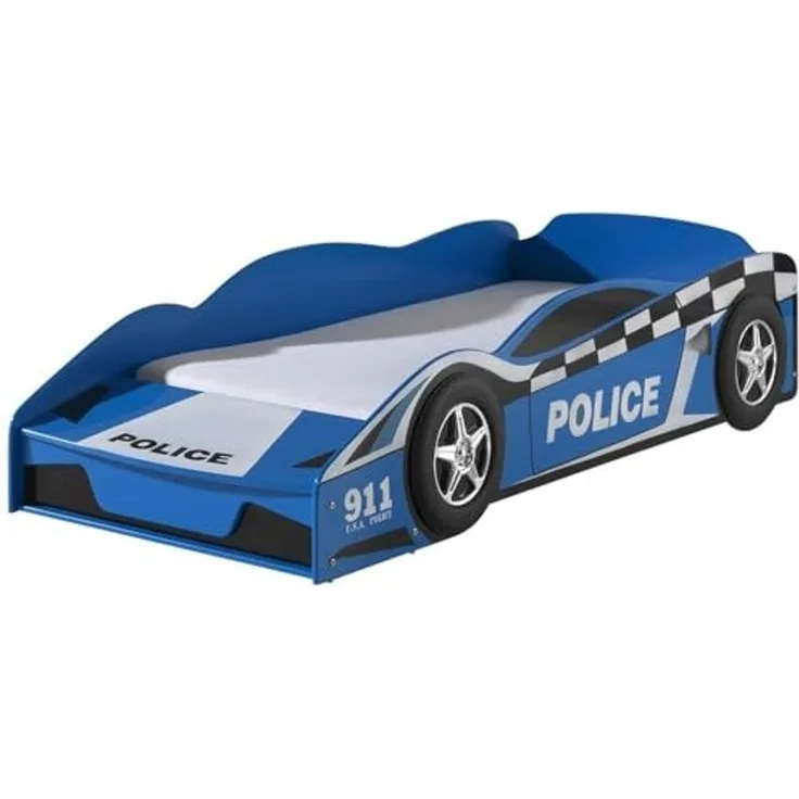 Vipack 'Police Car' Autobett 70x140 cm blau lackiert