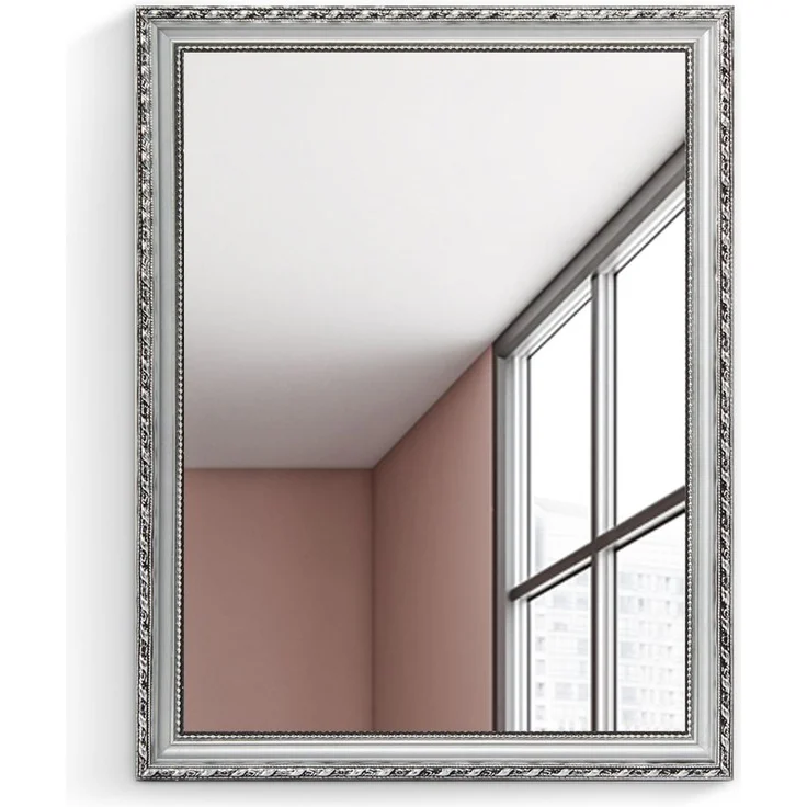 MIRRORS AND MORE 'Lola' Rahmenspiegel Holz, silber, 34x45cm – Bild 2