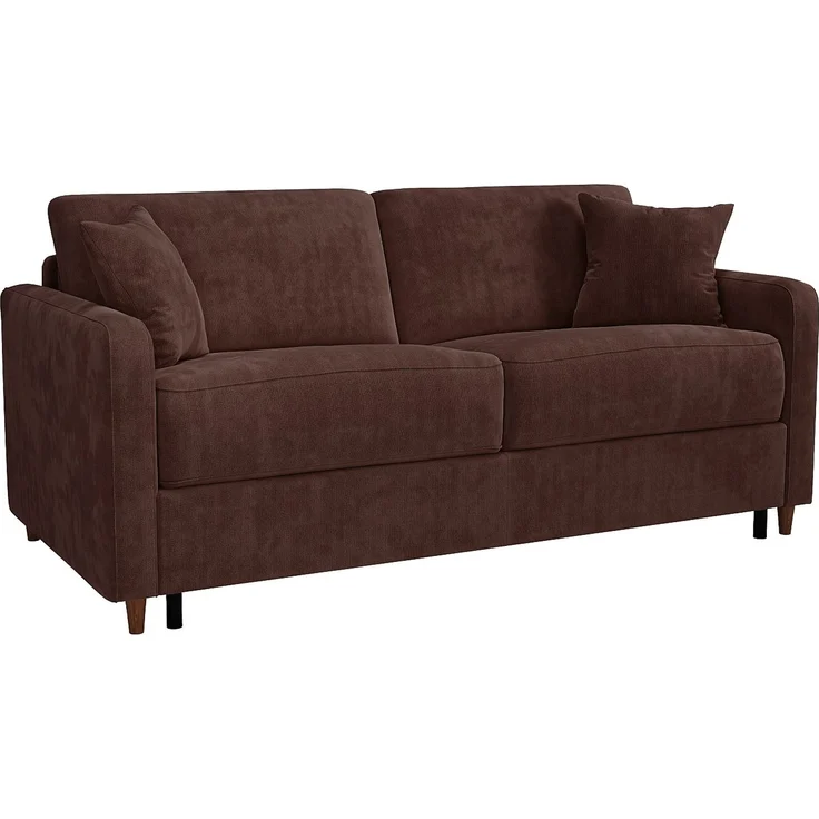 Vente-unique - MASITIA - Schlafsofa - Holz, Platte - Holz - Braun - 180 x 95 x 90 cm – Bild 4