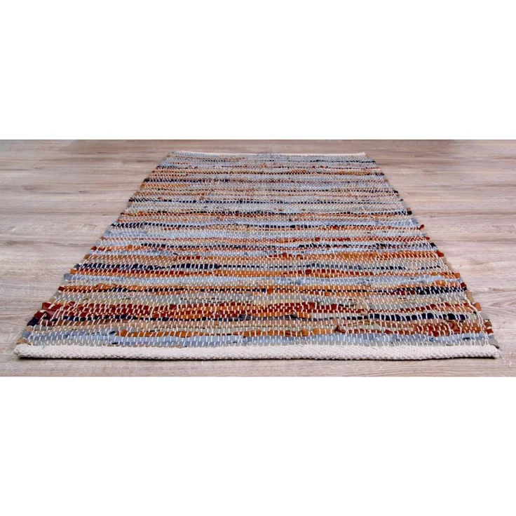 Flickenteppiche Leder 90x150cm braun – Bild 7
