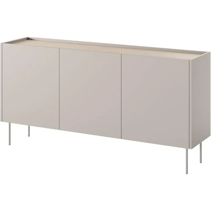 Lomadox Sideboard DELFT-141, in kaschmir und Eiche, 170 cm breit, grifflos