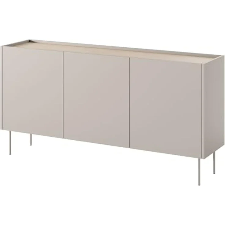 Lomadox Sideboard DELFT-141, in kaschmir und Eiche, 170 cm breit, grifflos – Bild 1