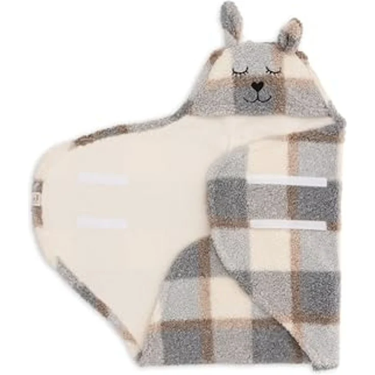 Jollein Einschlagdecke Bunny - Kariert - Boucle B – Bild 1