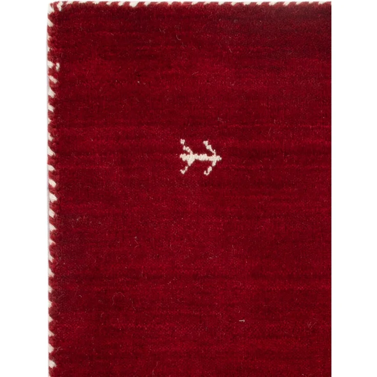 Gabbeh Teppich - Loribaft Softy - 90x60 cm - rot – Bild 3