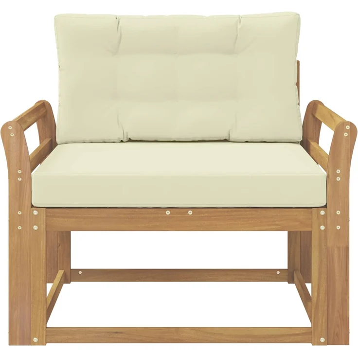 vidaXL Outdoor Mittelsofa Polyester Weiß 3439009 – Bild 3