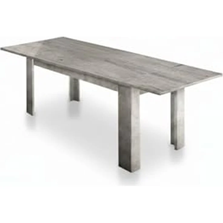 Dmora - Ausziehbarer Tisch Nanni, ausziehbare Konsole für bis zu 10 Sitzplätze, ausziehbare Konsole 100 % Made in Italy, 140/190 x 90 x 75 cm, grauer Marmor – Bild 5