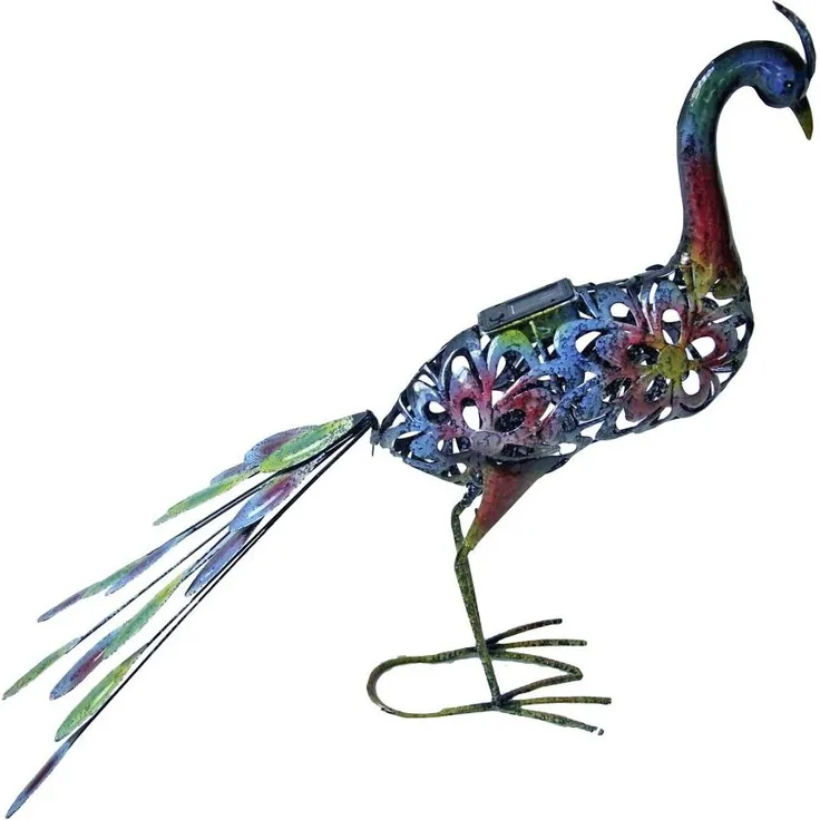LED Solarleuchte, Pfau, bunt, Höhe 61,5 cm