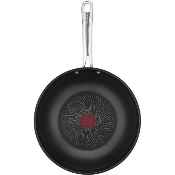 Tefal Wok Infinite 28 cm, Edelstahl 18/10, Edelstahl, 28 cm Ø, Induktion, Edelstahl Griff, Temperaturindikator – Bild 1