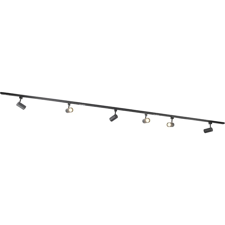 Qazqa Schienensystem-Sets Iconic jeana, ohne Leuchtmittel, GU10, Modern, Stahl, Deckenstrahler 6-flammig – Bild 3