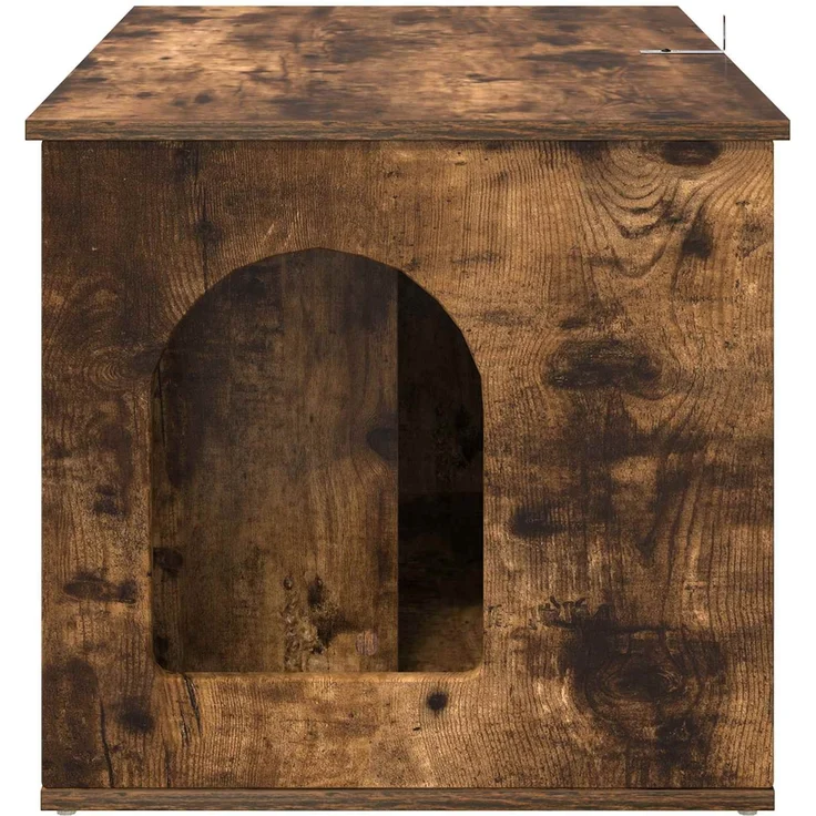 vidaXL Katzenhaus Geräucherte Eiche 85 x 55 x 50 cm Holzwerkstoff 8000730 – Bild 8