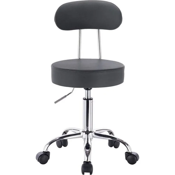 Arbeitshocker BH34 Rollhocker Kunstleder grau