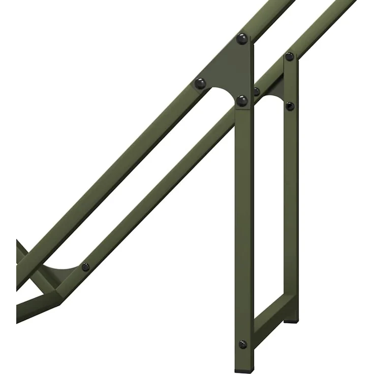 vidaXL Brennholzregal Olivgrün 100x25x100 cm Kaltgewalzter Stahl 864290 – Bild 7