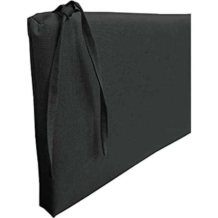 chilly pilley Bankkissen Bankauflage Polsterauflage Reißverschluss mit Schlaufen Kissen für Gartenbank Gartenbankauflage für Gartenmöbel Sitzkissen & Rückenkissen Outdoor (100 x 60 x 5 cm, Schwarz) – Bild 6