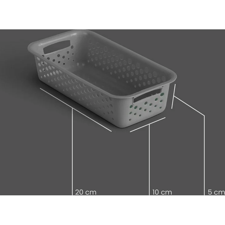Pro Home Aufbewahrungskorb Modularer Kunststoffkorb Kunststoff Box (4 St), Aufbewahrungsbox mit Griffen - BPA-Frei - Organizer Körbchen Bad Küche