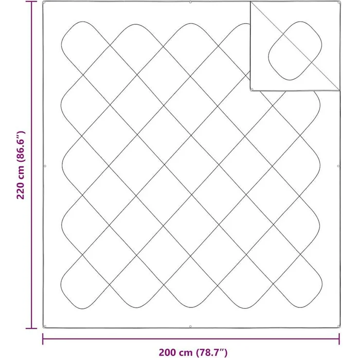 vidaXL 2-in-1 Bettdecke 220 x 200 x 10 cm Winter Polyester Weiß 42007789 – Bild 10