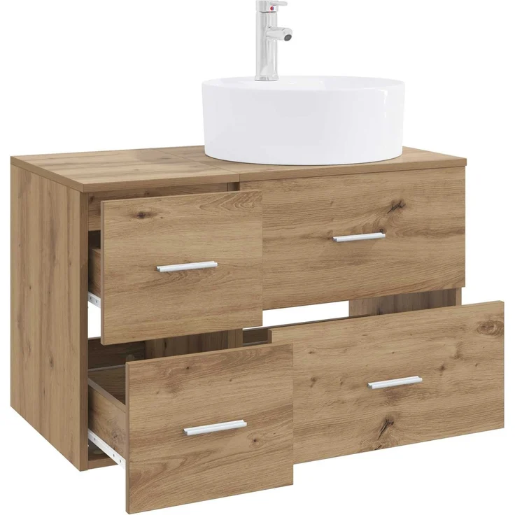 vidaXL Badezimmerschrank-Set 2 stk. Artisan-Eiche 79,5 x 44,5 x 82 cm 3403991 – Bild 3