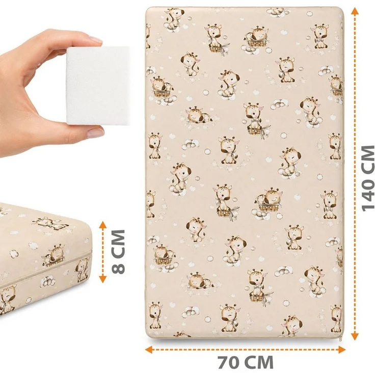 Matratze Kinderbett Mattress 70x140 cm Kindermatratze für Babybett Reisebett Beistellbett und Gitterbett Kinderbettmatratze Bettmatratze für Baby und Kinder 70x140 – Bild 2