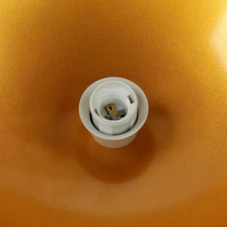 Licht-Erlebnisse Hängeleuchte Industrial Gold Schwarz matt, Ø50cm, E27, höhenverstellbare Pendellampe für Esszimmer und Wohnzimmer – Bild 5