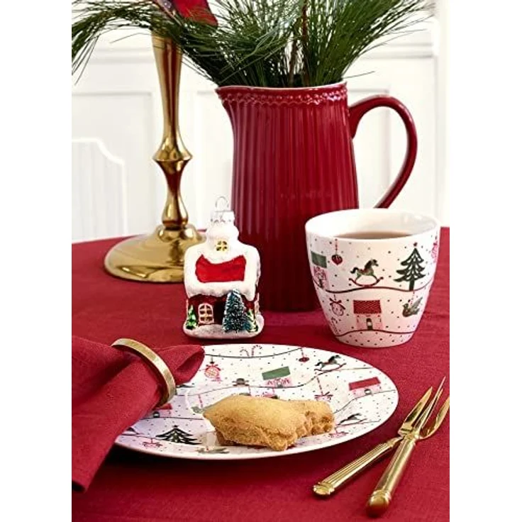 Greengate Becher Alice Becher mit Henkel red 0,4 l, Stoneware – Bild 4