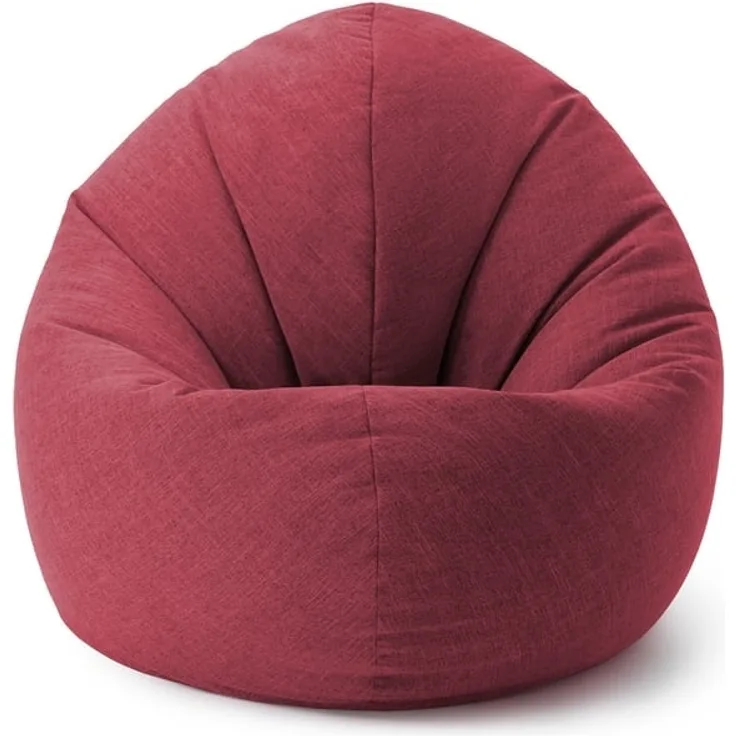 Lumaland 'Interior Line' 2-in-1 Sitzsack, Runder Komfort für drinnen, 300l, 120 x 80 x 75 cm, Rot