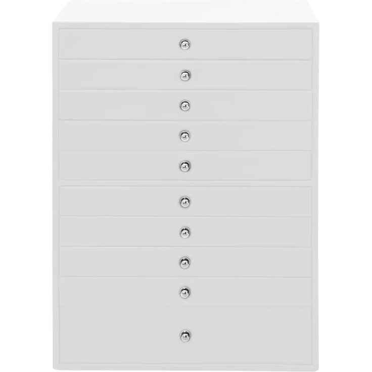 vidaXL Schmuckkästchen 10-lagig mit Uhrenhaltern Weiß 29x20,5x40,5 cm 4103566 – Bild 3
