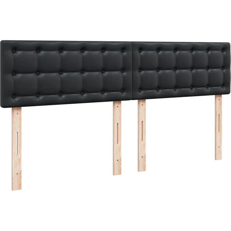 vidaXL Boxspringbett mit Matratze Schwarz 180x200 cm Kunstleder 3288432 – Bild 7