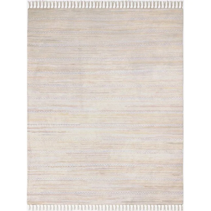Wohnando Teppich MY-RUG Nandini, Chindi-Teppich 150x80cm, rechteckig, Höhe: 10 mm, aus recycelten Baumwollresten, handgewebt, wendbar, mit Fransen – Bild 5