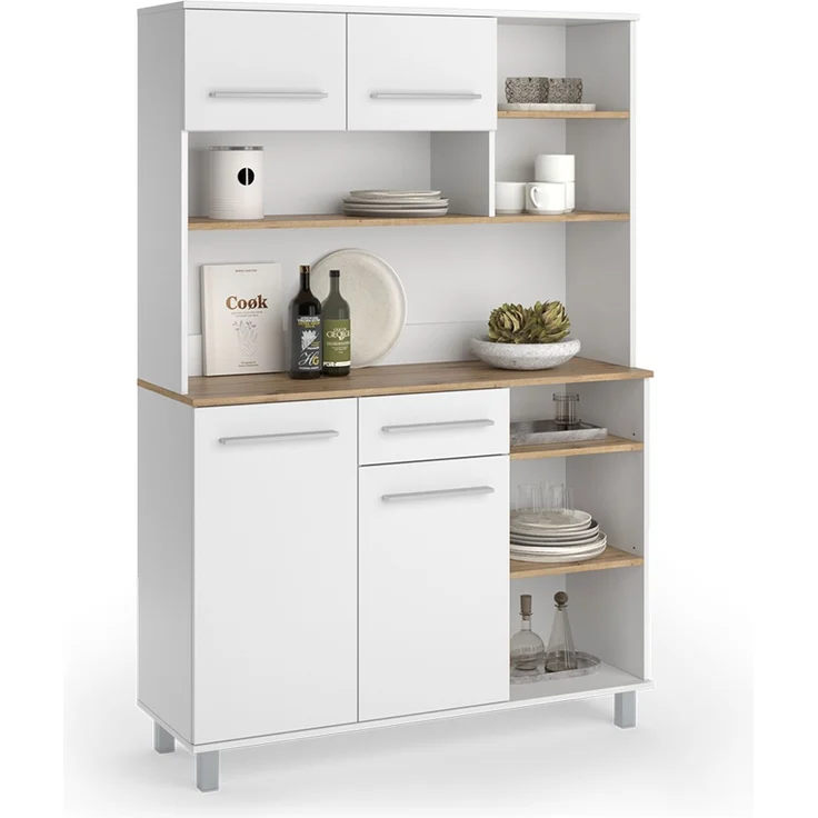 Küchenbuffet Pure Weiß/Artisan-Eiche 120.2 x 177 cm Vicco – Bild 5