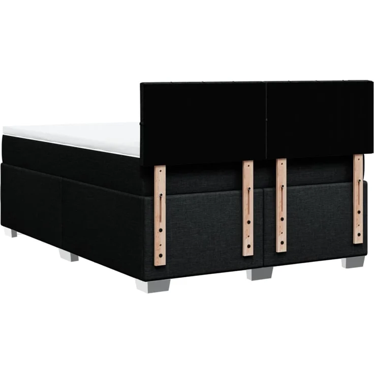 vidaXL Boxspringbett mit Matratze Schwarz 140x200 cm Stoff – Bild 10