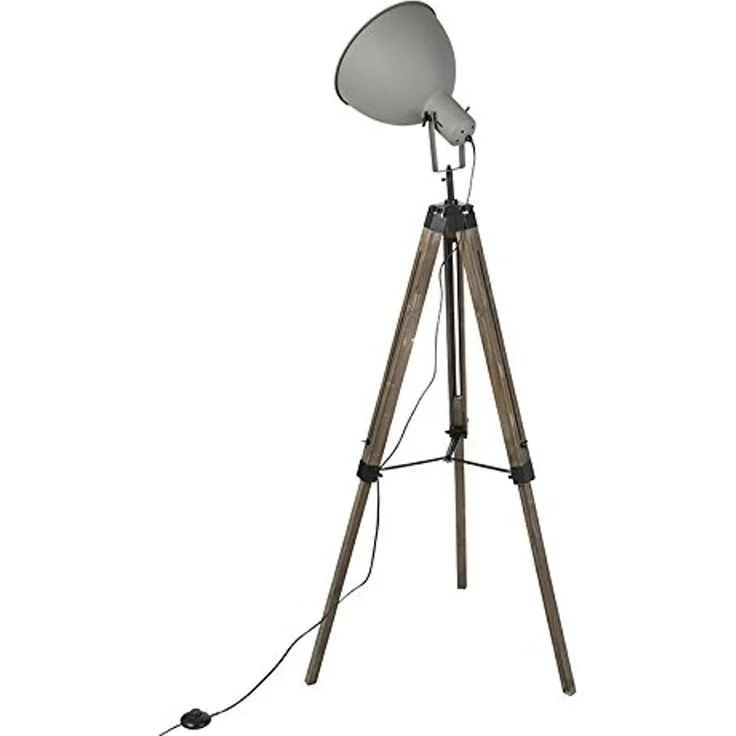 Qazqa Stehlampe Laos, ohne Leuchtmittel, E27, Braun, Industrie, Holz, 1-flammig – Bild 6