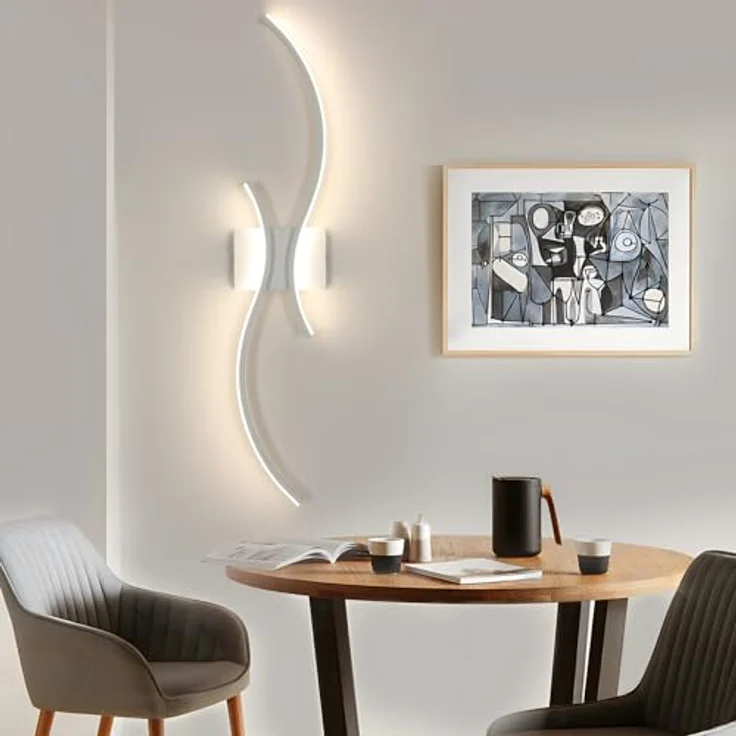 Goeco LED Wandleuchte Dimmbar, 80cm Lang Wandlampe Innen 2 Fimmige 3000K-6500K, Memory-Funktion, Modern LED Wandbeleuchtung für Flur Treppenhaus Wohnzimmer Schlafzimmer, Weiß – Bild 9