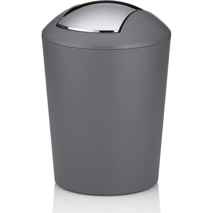 kela 'Marta' Kosmetikeimer, Deckel abnehmbar, Kunststoff, 5 Liter, Grau