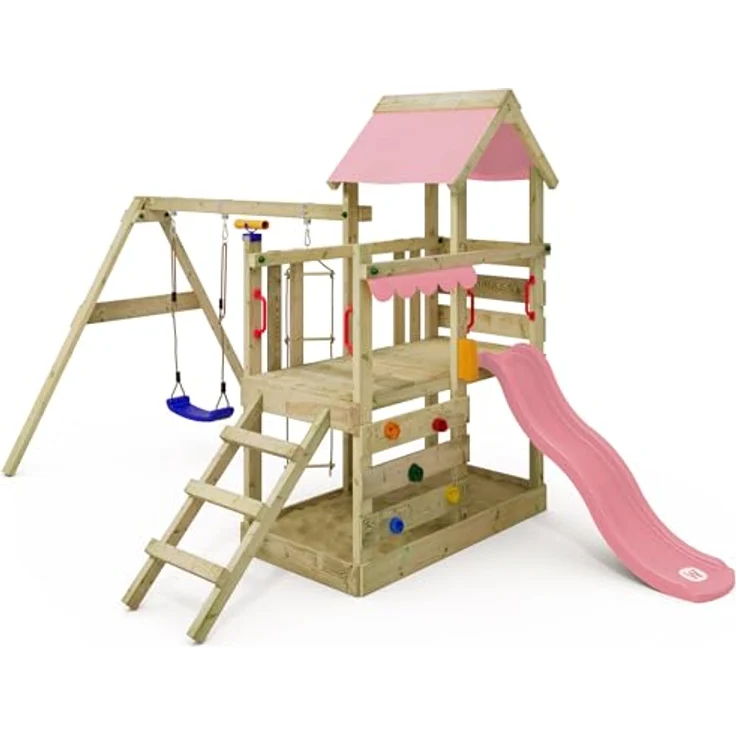 Wickey Spielturm TurboFlyer, Klettergerüst mit Rutsche und Schaukel für Kleinkinder, integrierter Sandkasten, 10 Jahre Garantie* – Bild 1