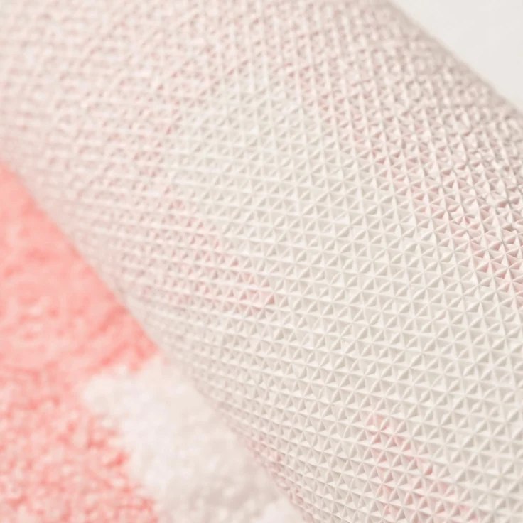 ABC Rosa-weißer Badeteppich, schöne Badematte, rutschfest, waschbar, Badematte, hübsche Badematte, weiche Mikrofaser, Duschmatte, saugfähig, Badezimmerteppich, 50 x 80 cm – Bild 4