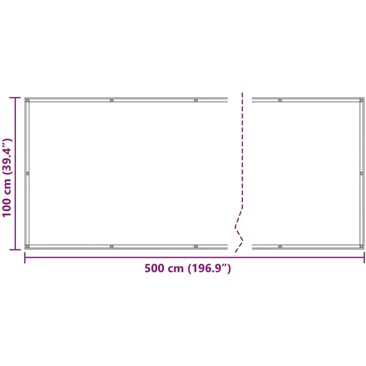 vidaXL Balkonsichtschutz Bordeauxrot 100 x 500 cm Oxford-Stoff 42030903 – Bild 6