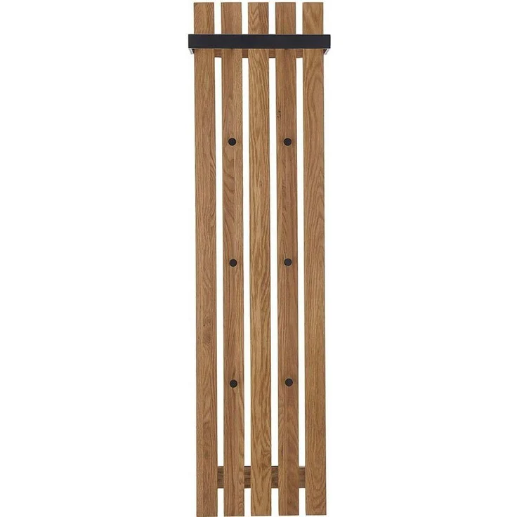 Garderobenpaneel >BANTRY< in holzfarben, Eiche massiv geölt - 40x120x22 (BxHxT) – Bild 2