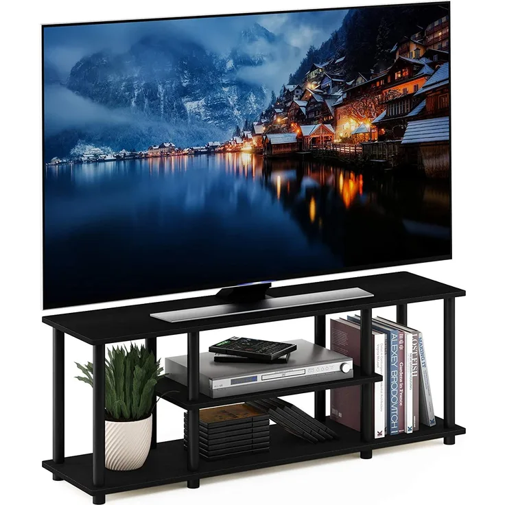 Furinno Entertainment/TV-Regal mit unterschiedlichen Ablageflächen, Walnuss, 29. 72x29. 72x41. 15 cm