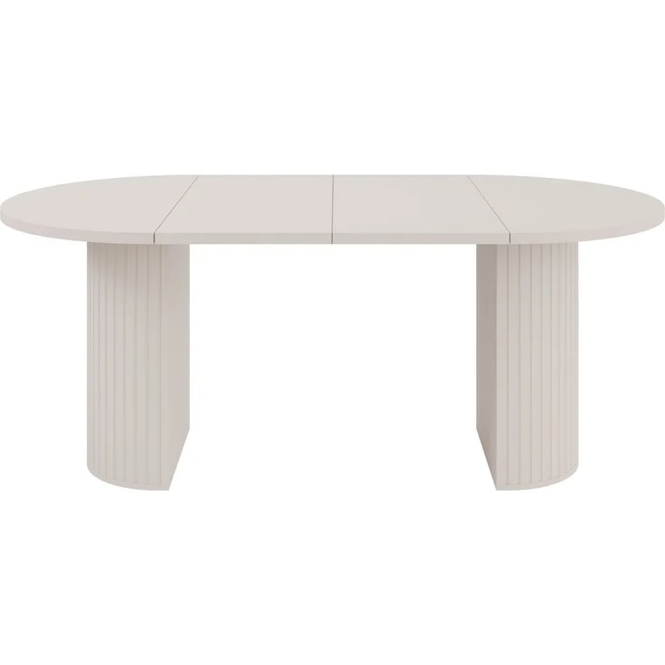 Beautysofa Esstisch ORION ausziehbar 100–188 cm (Modernes geriffeltes Design), geriffelte Tischbeine – Bild 1