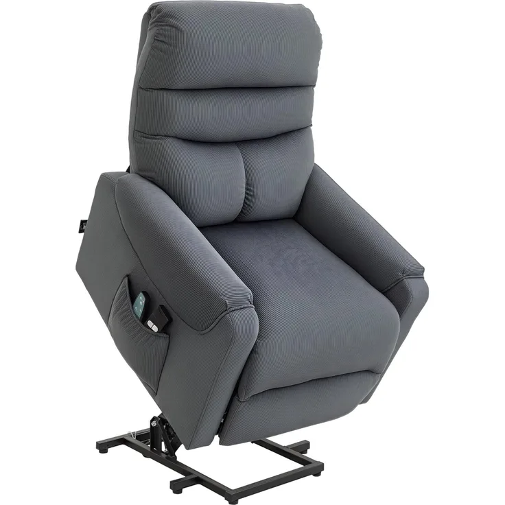 HOMCOM Massagesessel Aufstehsessel (Set, 1-St, Massagesessel), Massagesessel mit Aufstehhilfe, Dunkelgrau