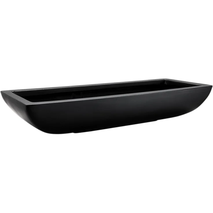 VIVANNO Pflanzschale Fiberglas ZOEY Schale, Anthrazit Matt 49x19x8 cm – Bild 1