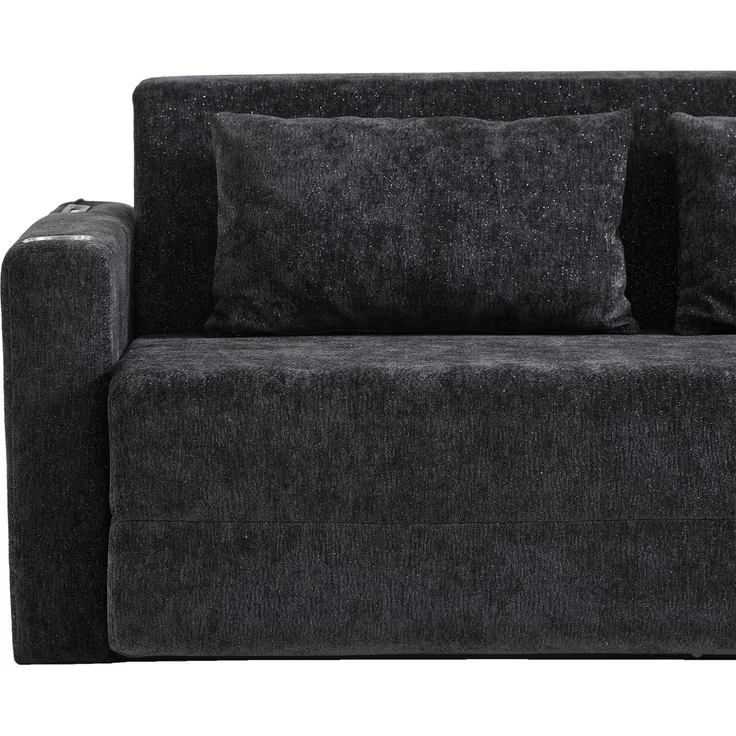 ZUBALIYA SchlafSofa mit USB - Anschluss, mit Chenille - Bezug, mit Samtbezug, mit breiten Armlehnen, mit Schaumstoffpolsterung – Bild 13
