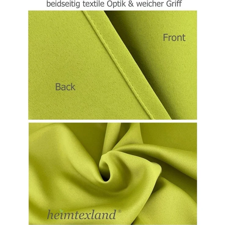 heimtexland Verdunkelungsvorhang Thermo Verdunkelungsgardinen Ösenschal Vorhänge (2 St), Ösen, verdunkelnd, Verdunkelungsstoff, blickdicht, Sonnenschutz, Verdunklung, Kälteisolierung, Schalldämmung – Bild 4