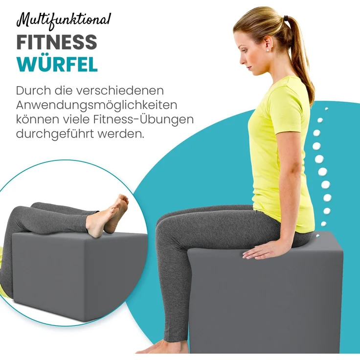 aktivshop Lagerungskissen Stufenlagerungswürfel, Stufenbett, 40x50x50cm – Bild 2