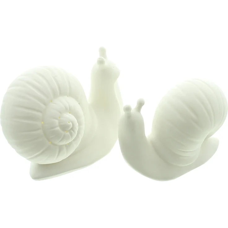 LED-Schnecke White 2er Set Wohndekoration Deko LED Lampe Licht Dekoration Figur – Bild 3