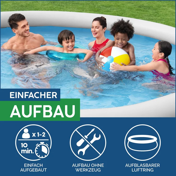 Bestway Fast Set™ Pool-Komplettset, mit Filterpumpe Ø 396x84 cm – Bild 6